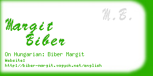 margit biber business card